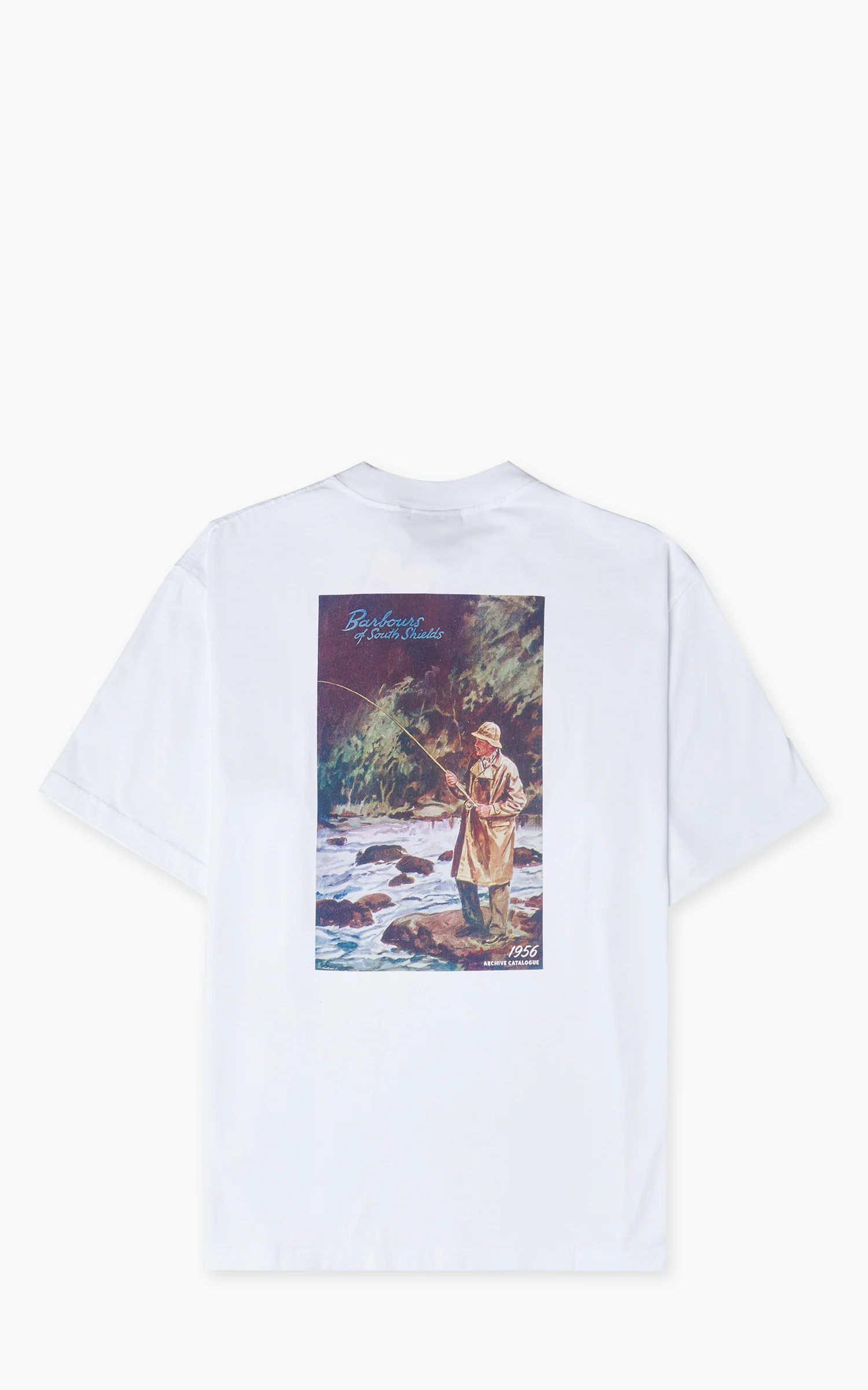 Barbour 1956 Graphic Oversized T-Shirt White - Image 6