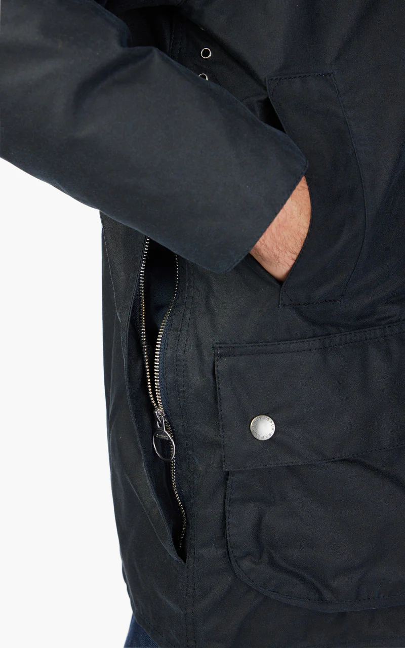 Barbour 40th Anniversary Beaufort Wax Jacket Navy - Image 6