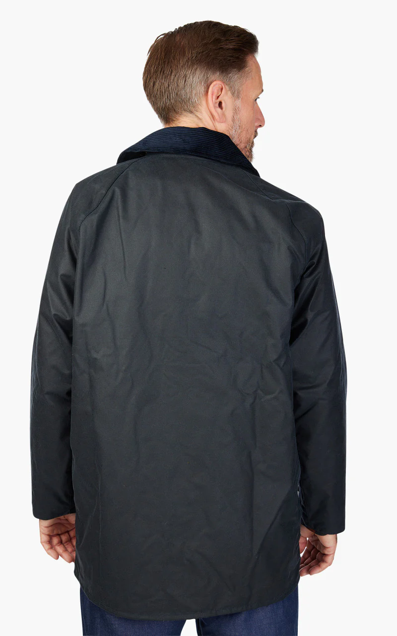Barbour 40th Anniversary Beaufort Wax Jacket Navy - Image 8