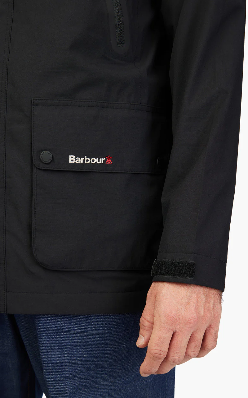 Barbour Active Bedale Waterproof Jacket Black - Image 4