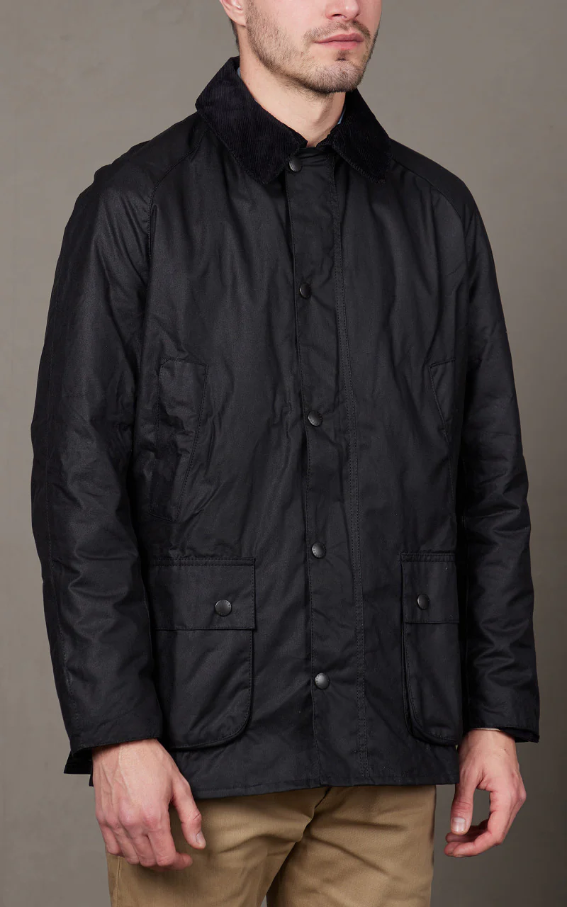 Barbour Ashby Wax Jacket Classic Black/Classic - Image 2
