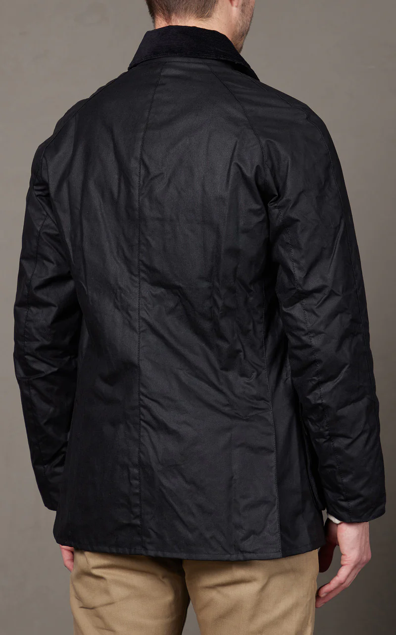 Barbour Ashby Wax Jacket Classic Black/Classic - Image 4