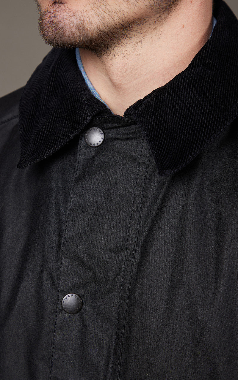 Barbour Ashby Wax Jacket Classic Black/Classic - Image 5