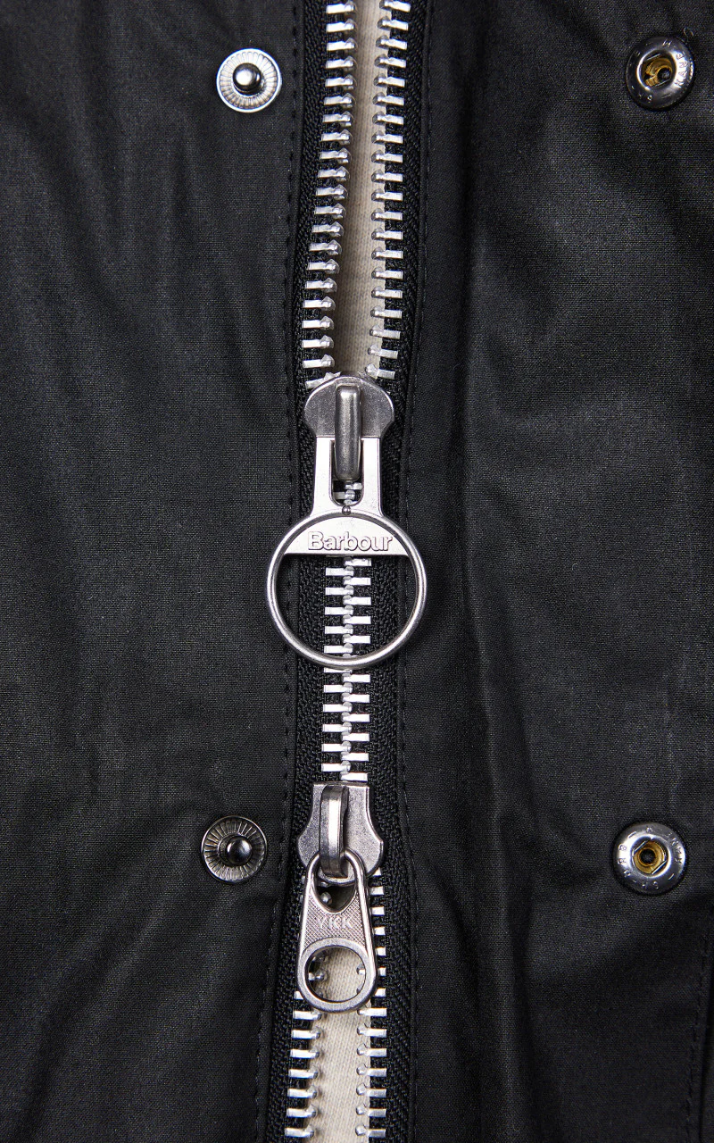 Barbour Ashby Wax Jacket Classic Black/Classic - Image 7