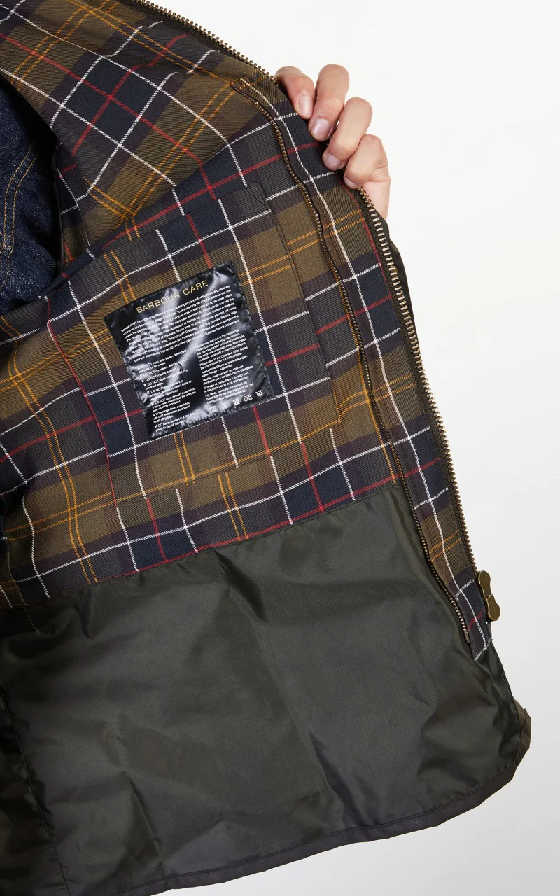 Barbour Ashby Wax Jacket Olive - Image 14