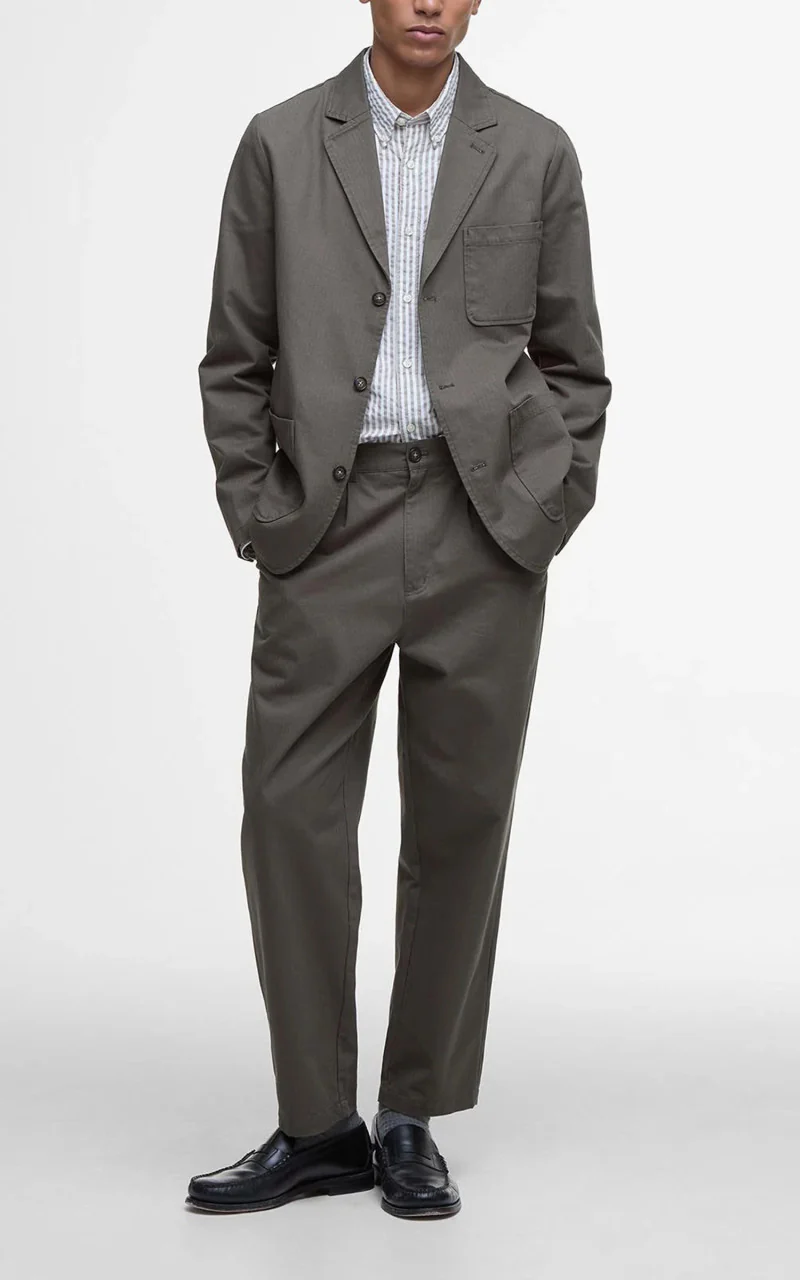 Barbour Barbour Bayview Herringbone Trouser Uniform Green - Image 3