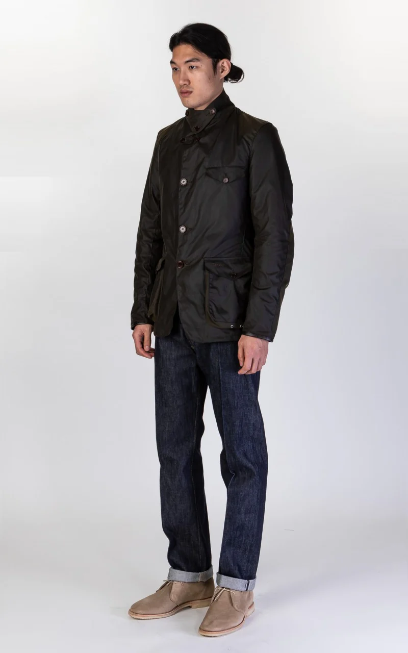 Barbour Beacon Sports Jacket Olive - Image 4