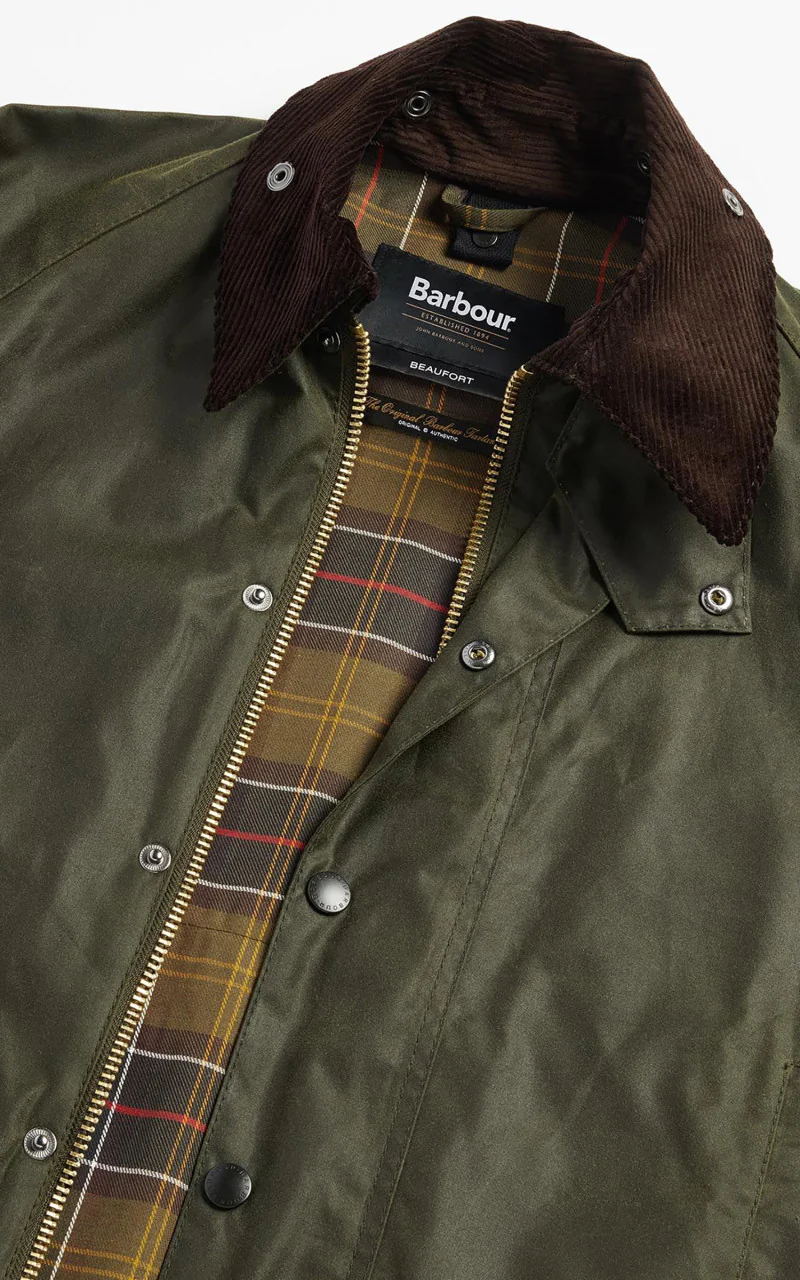 Barbour Beaufort Wax Jacket Archive Olive - Image 10
