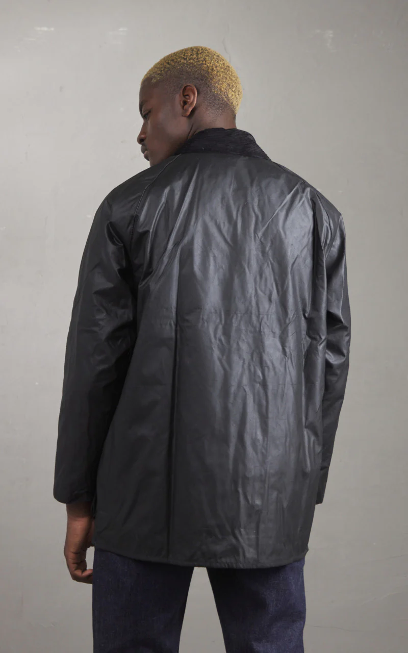 Barbour Beaufort Wax Jacket Black - Image 7