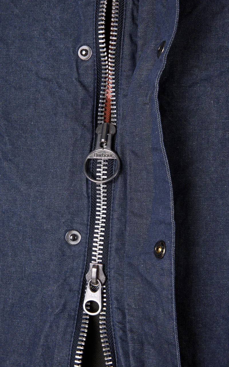 Barbour Bedale Oversized Denim Jacket Indigo - Image 7