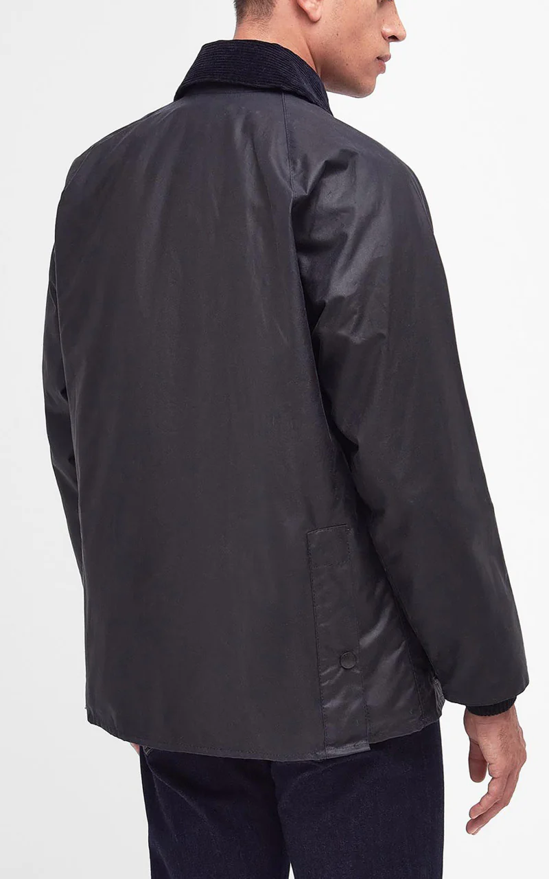 Barbour Bedale Wax Jacket Navy - Image 4