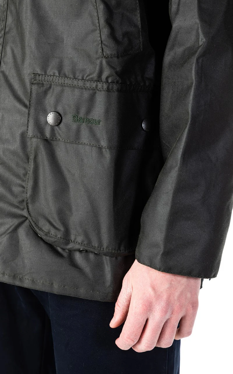 Barbour Bedale Wax Jacket Sage - Image 7