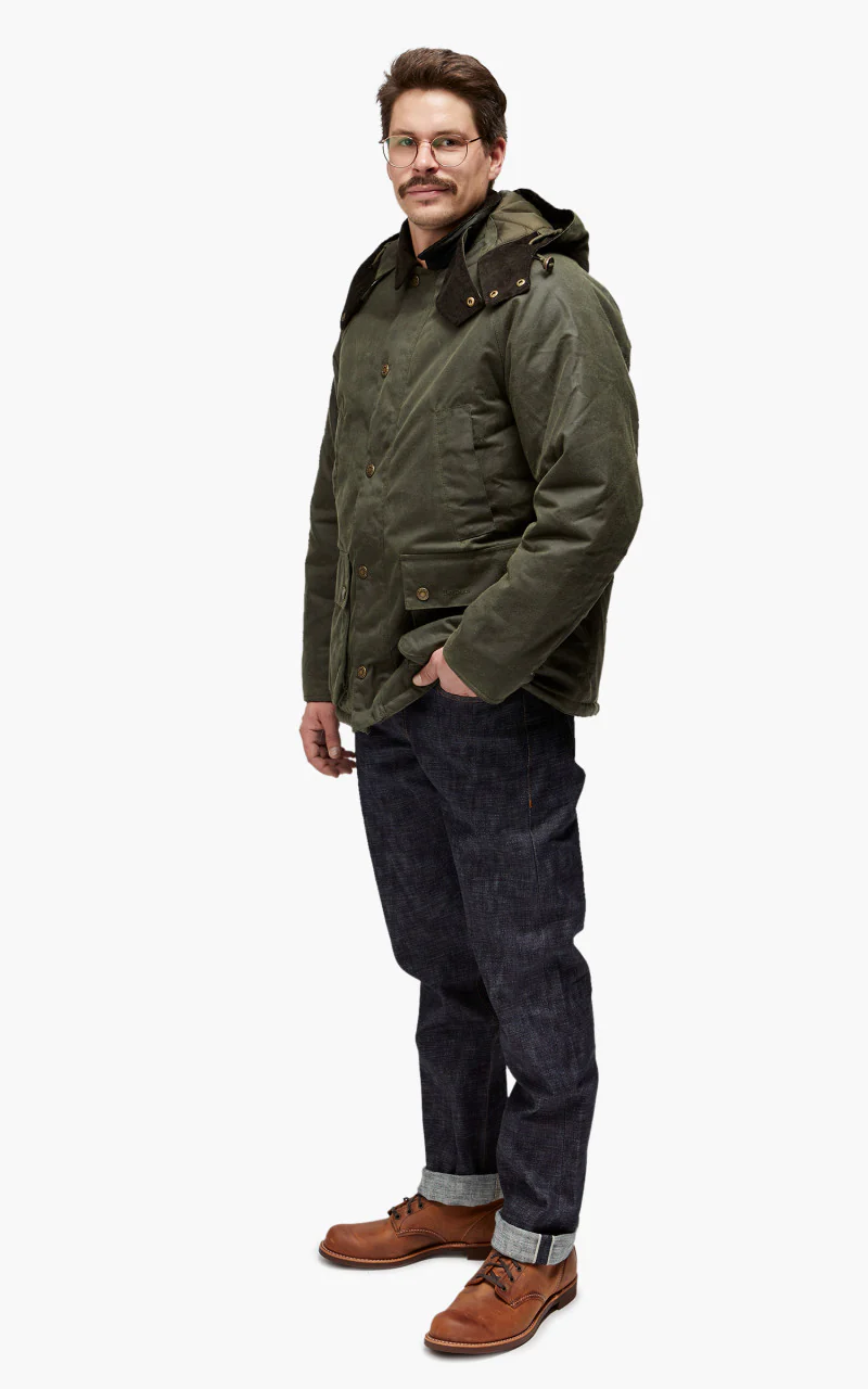 Barbour Bedale Winter Wax Jacket Sage/Olive Night - Image 3