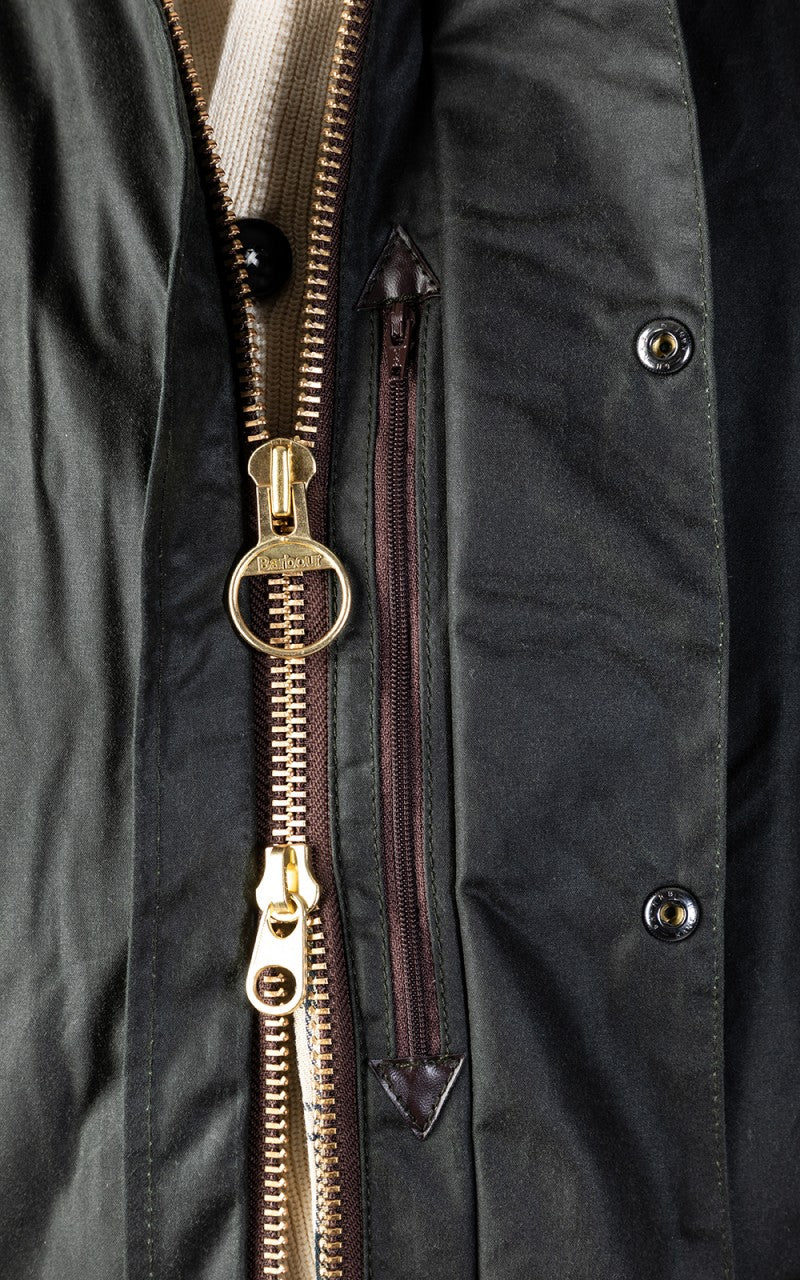 Barbour Border Wax Jacket Sage - Image 10