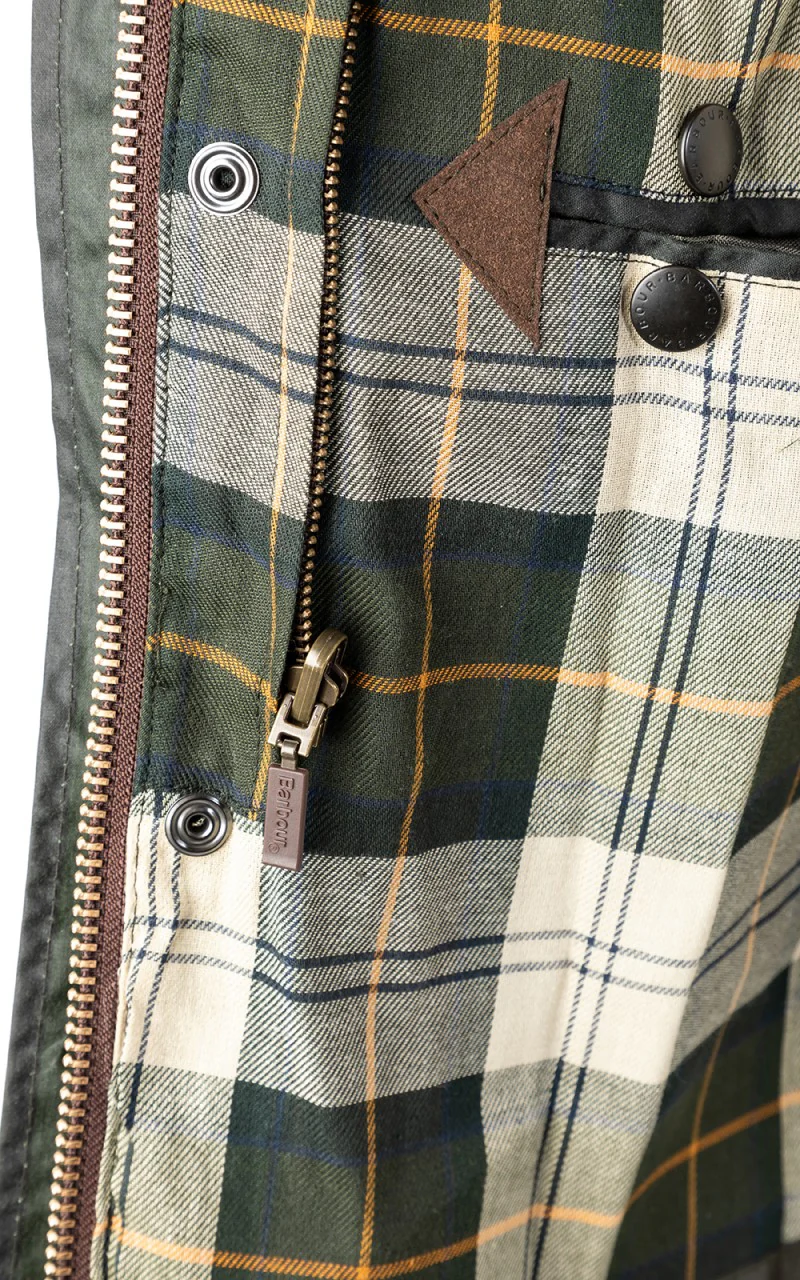 Barbour Border Wax Jacket Sage - Image 14