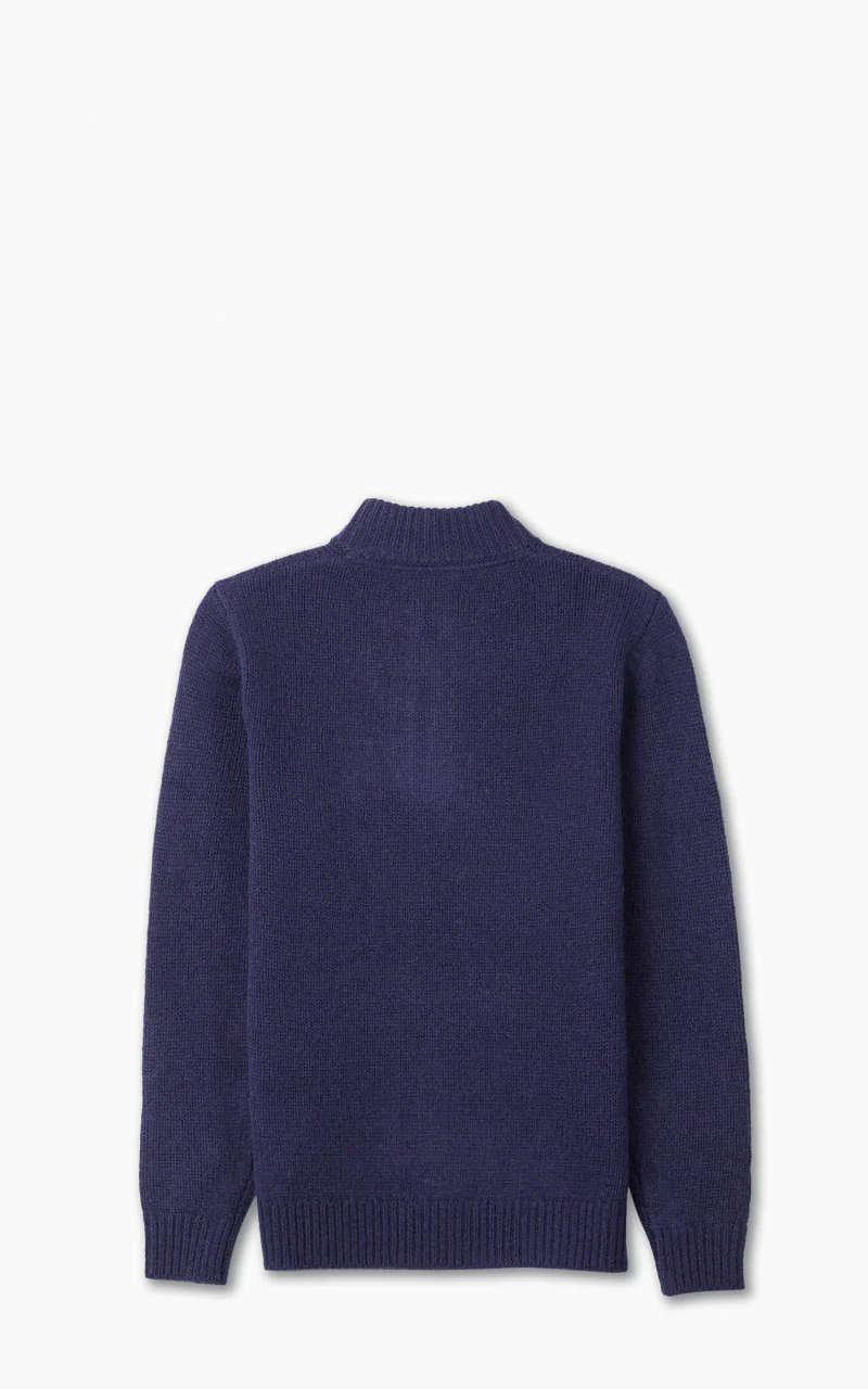 Barbour Calder Knitted Half Zip Sweater Navy - Image 3