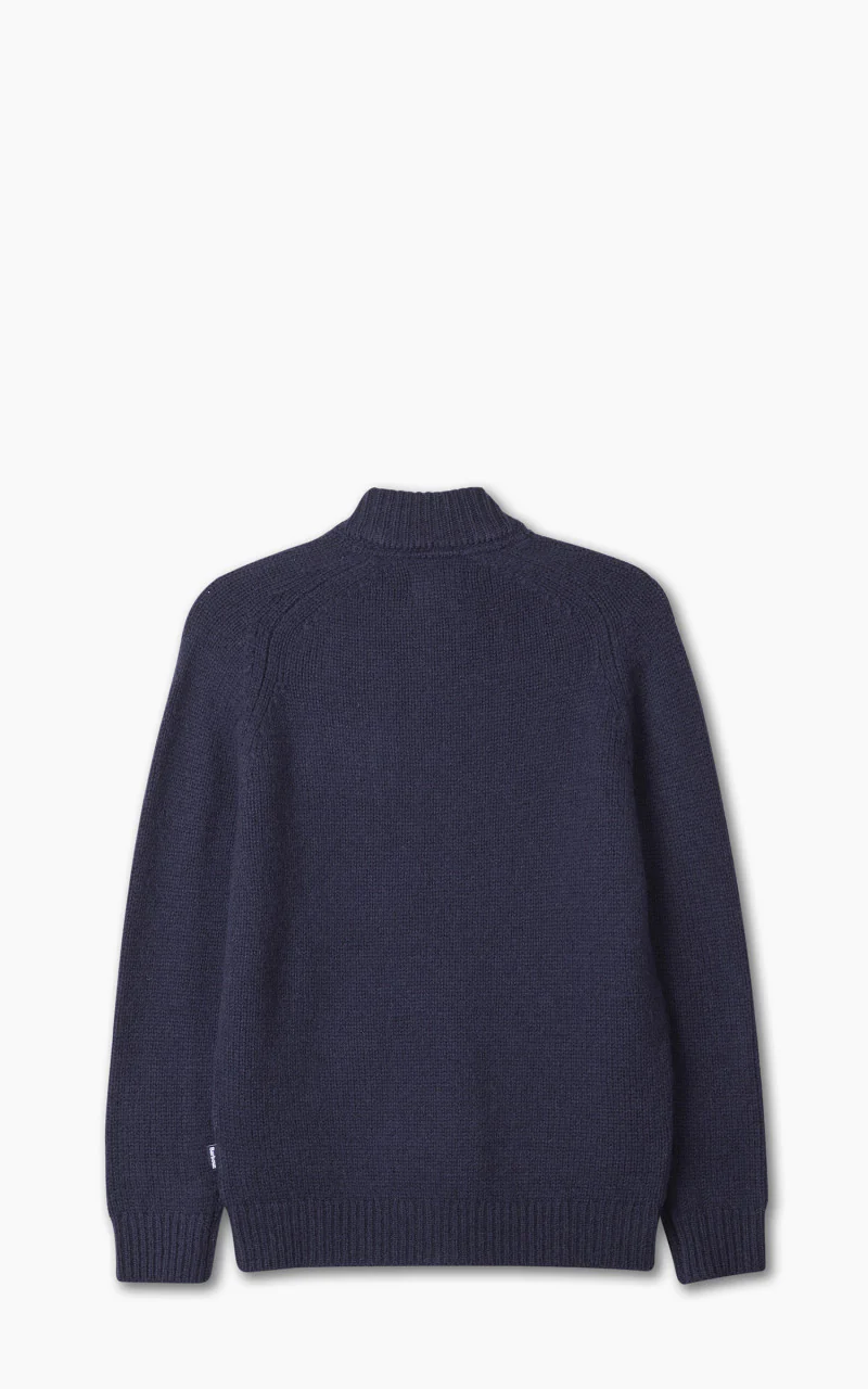 Barbour Calder Knitted Zip Thru Sweater Navy - Image 3