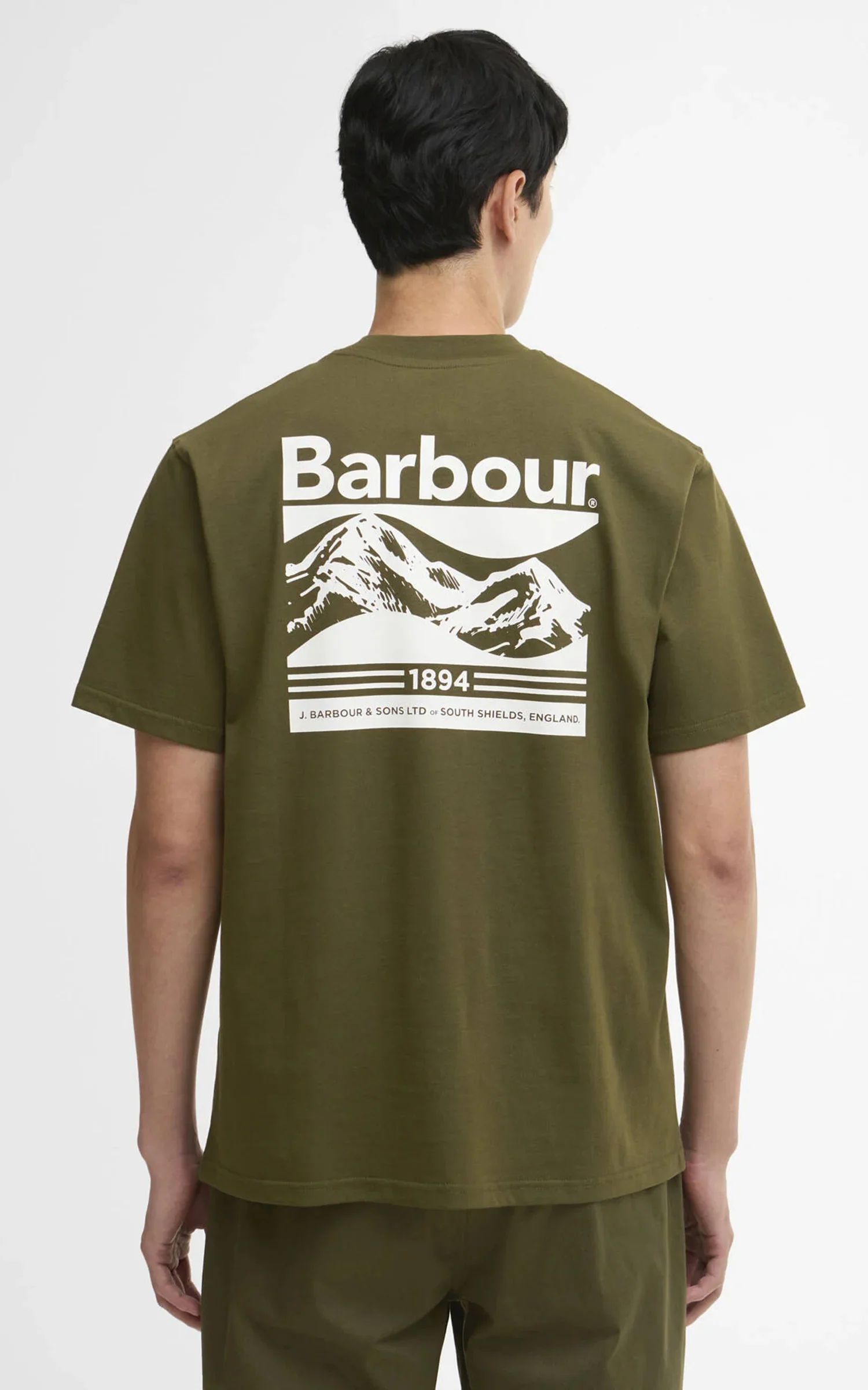 Barbour Camber Oversized T-Shirt Mid Olive - Image 2