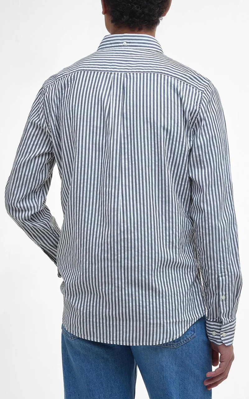 Barbour Cresswell Shirt Navy - Image 6