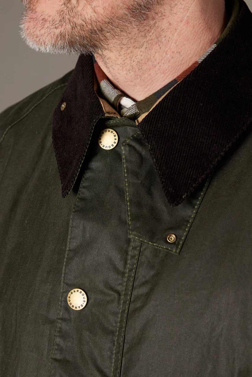 Barbour Deck Waxed Jacket Archive Olive - Image 5