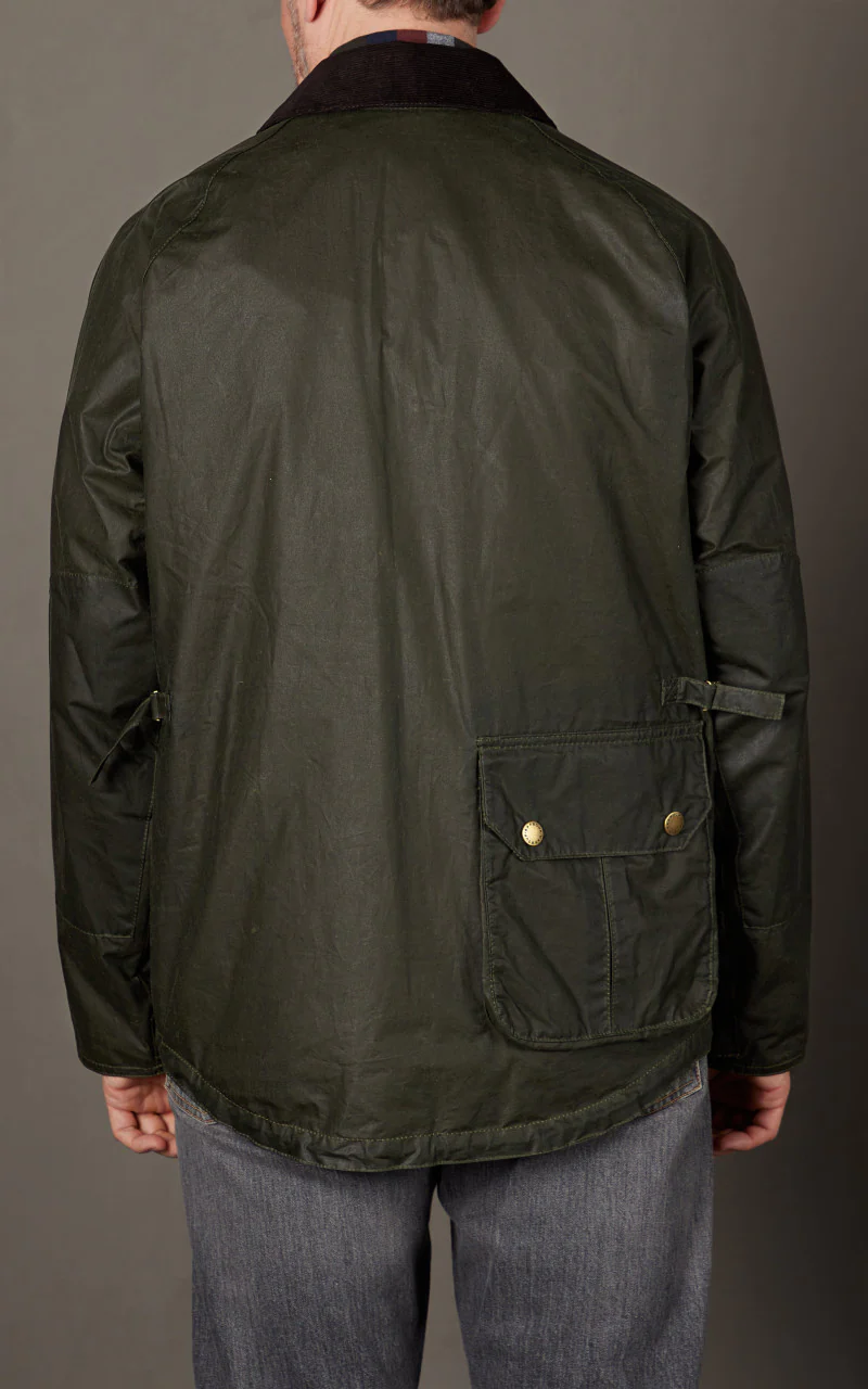 Barbour Deck Waxed Jacket Archive Olive - Image 6