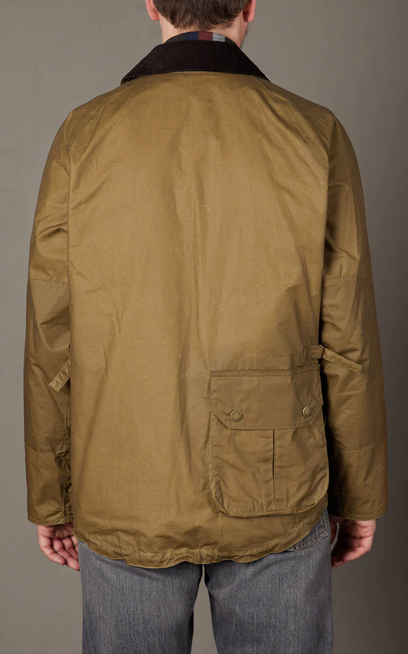 Barbour Deck Waxed Jacket Sand - Image 6