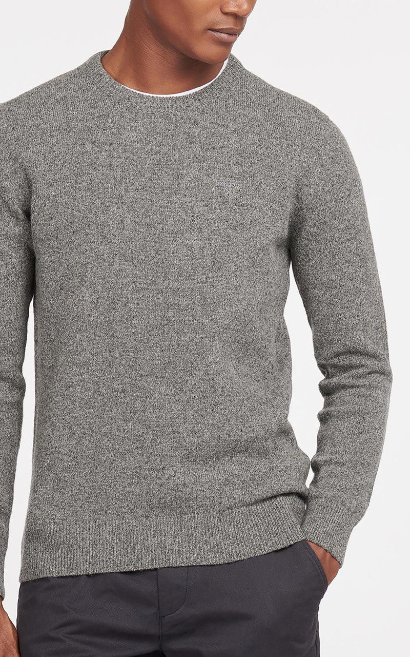 Barbour Essential Tisbury Crew Neck Sweatshirt Grey - Image 3