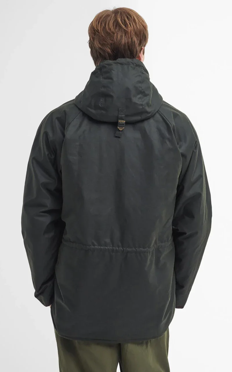Barbour Field Waxed Parka Fern - Image 4