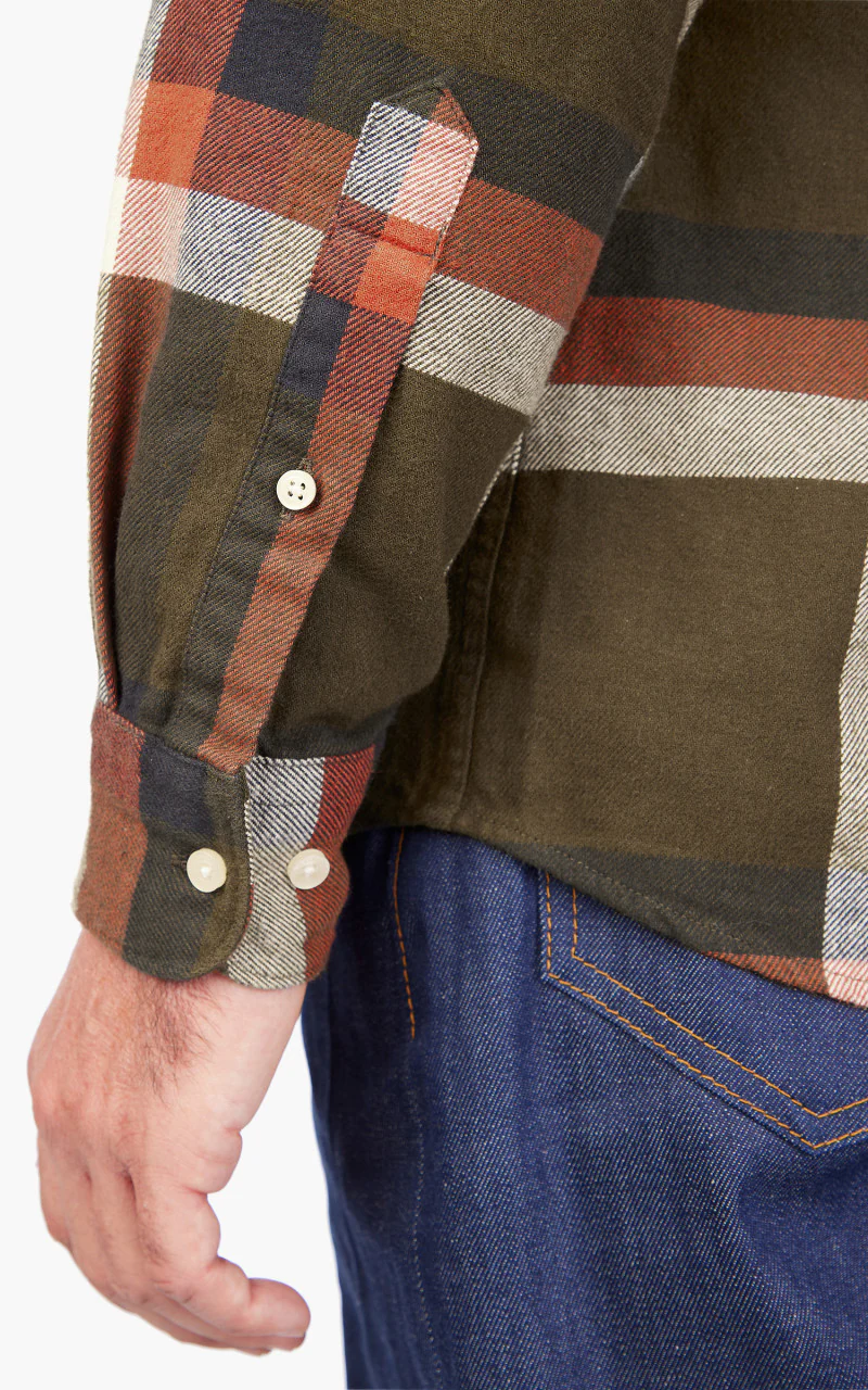 Barbour Folley Tailored Shirt Olive - Image 6