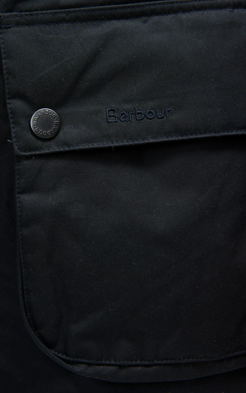 Barbour Hooded Beaufort Wax Jacket Navy - Image 14