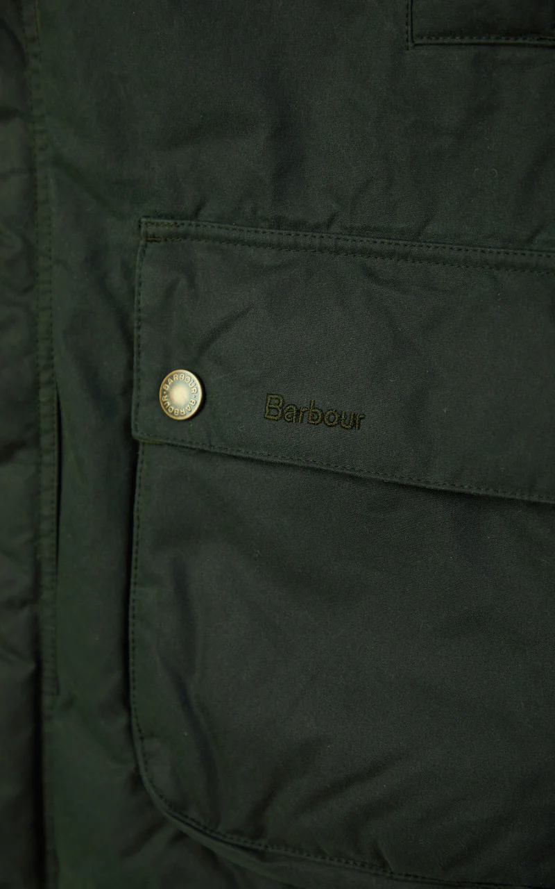 Barbour Hooded Beaufort Wax Jacket Sage - Image 10
