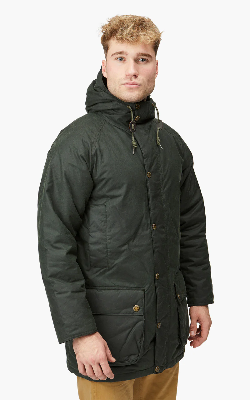 Barbour Hooded Beaufort Wax Jacket Sage - Image 4