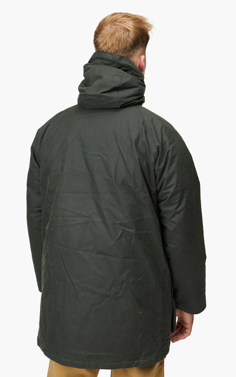 Barbour Hooded Beaufort Wax Jacket Sage - Image 6