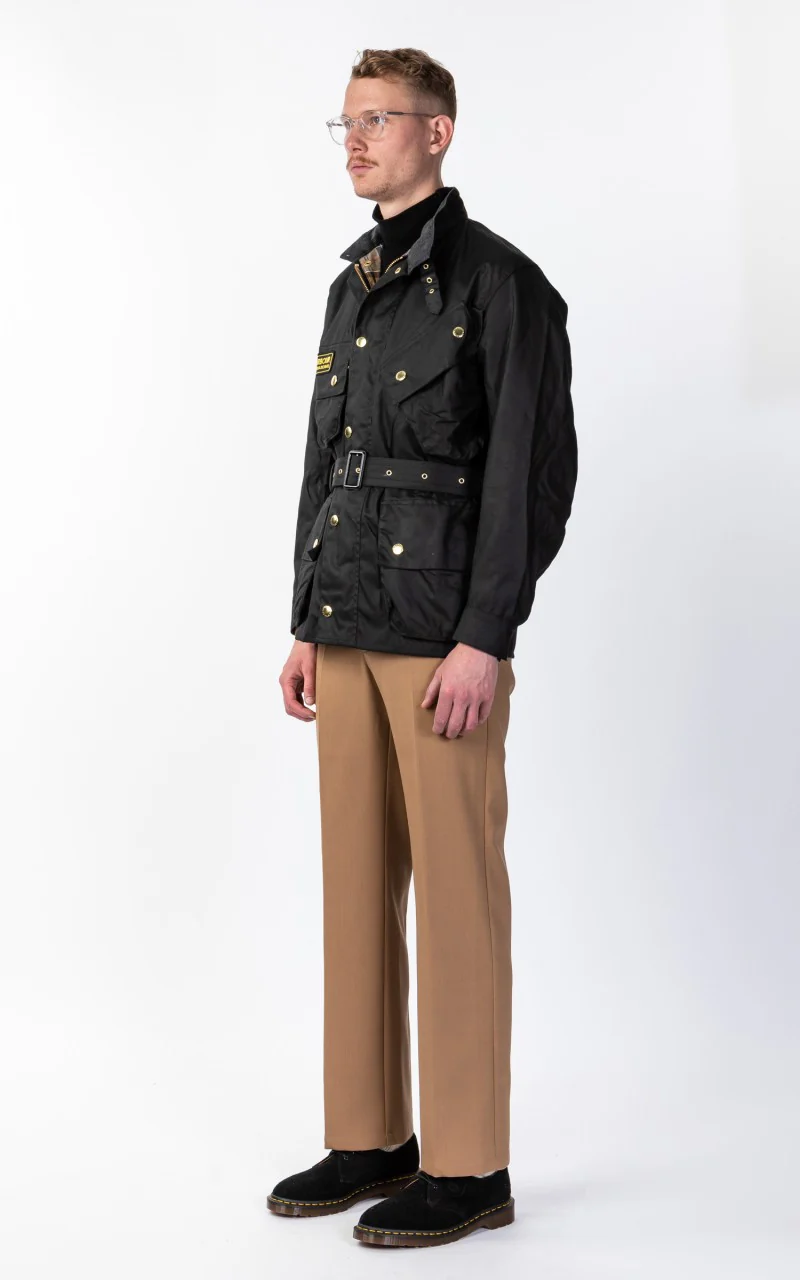 Barbour International Original Wax Jacket Black - Image 4
