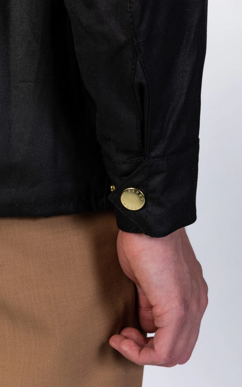 Barbour International Original Wax Jacket Black - Image 7