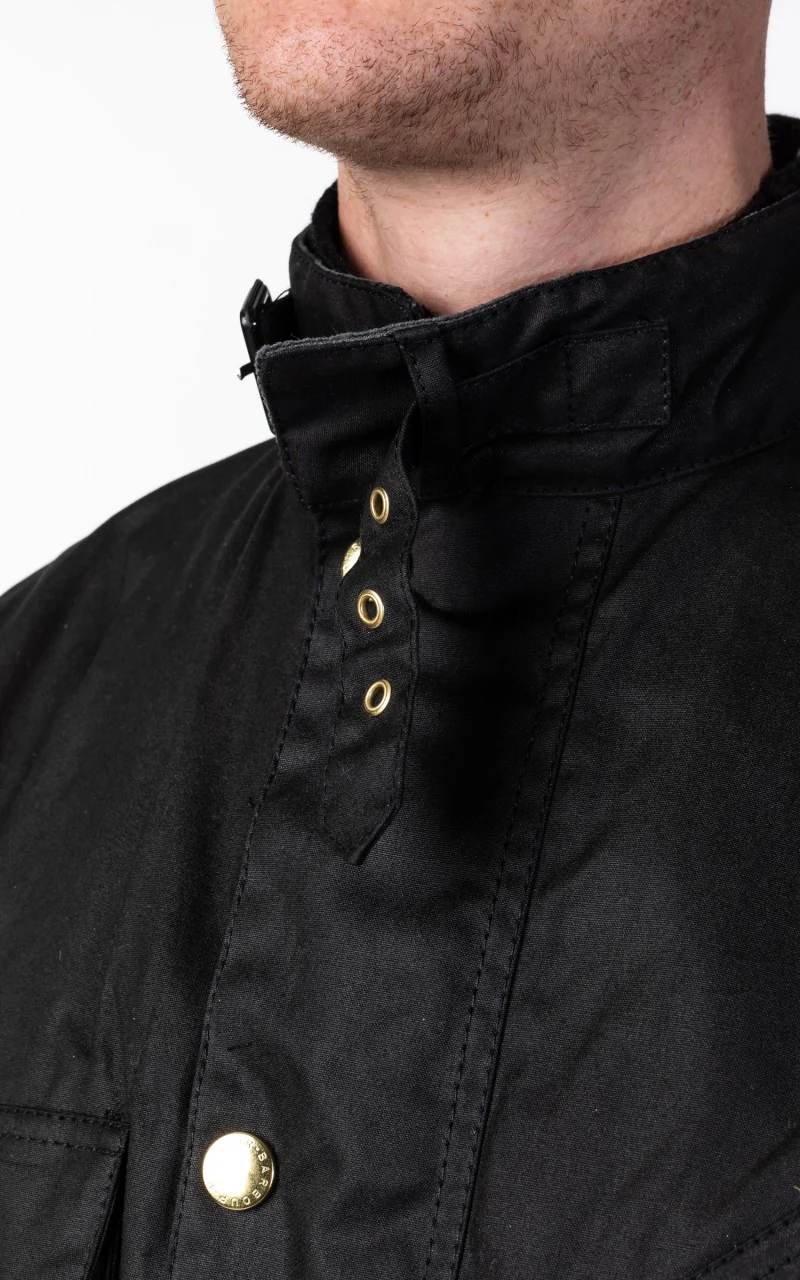 Barbour International Original Wax Jacket Black - Image 8