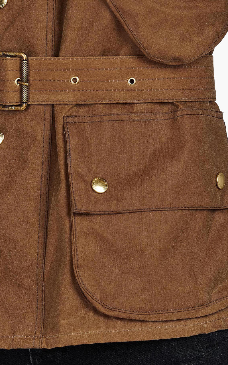 Barbour International Original Wax Jacket Sand - Image 6