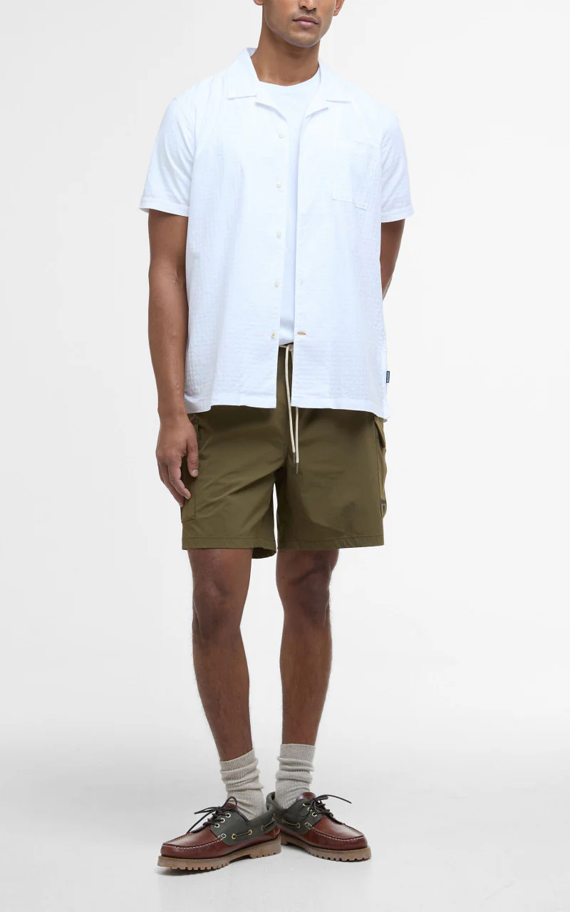 Barbour Irvine Textured S/S Shirt White - Image 2