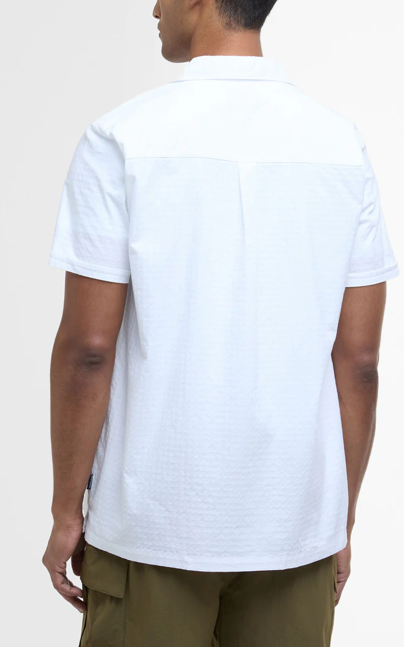 Barbour Irvine Textured S/S Shirt White - Image 4