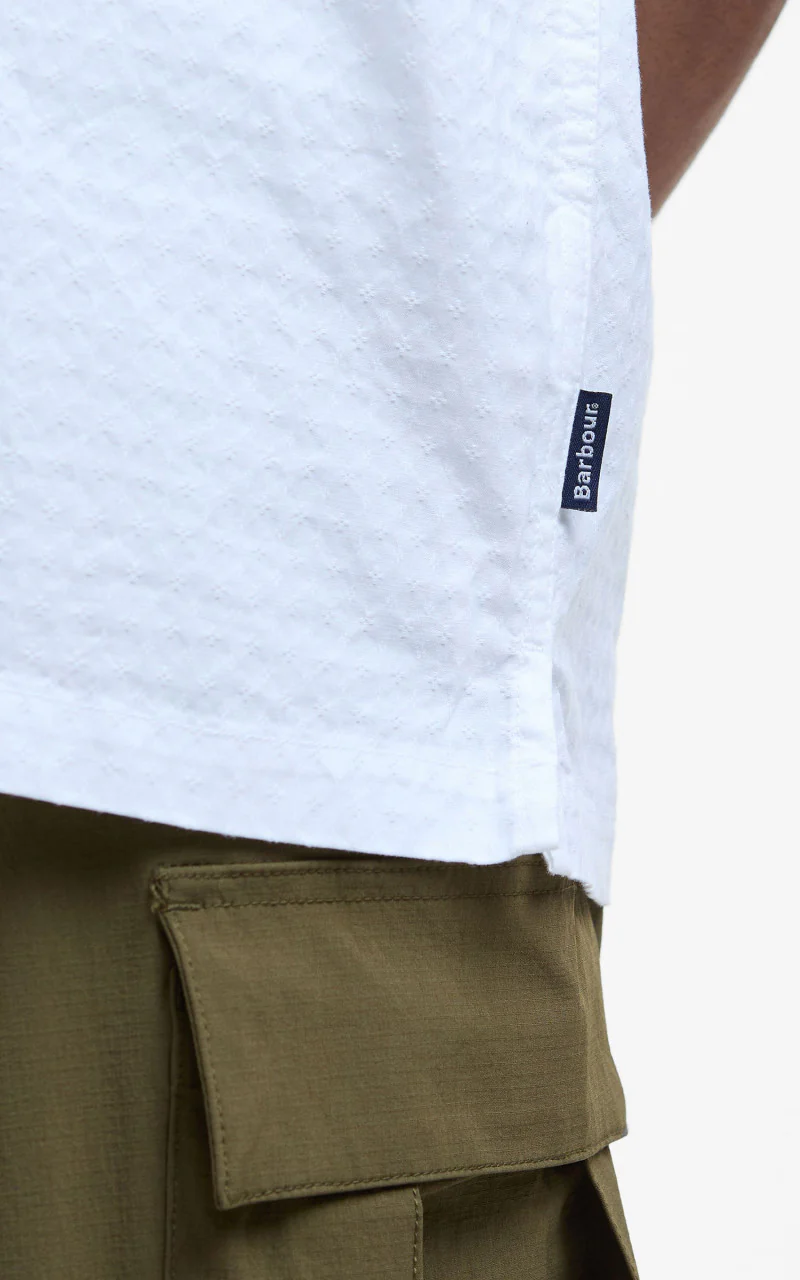 Barbour Irvine Textured S/S Shirt White - Image 5
