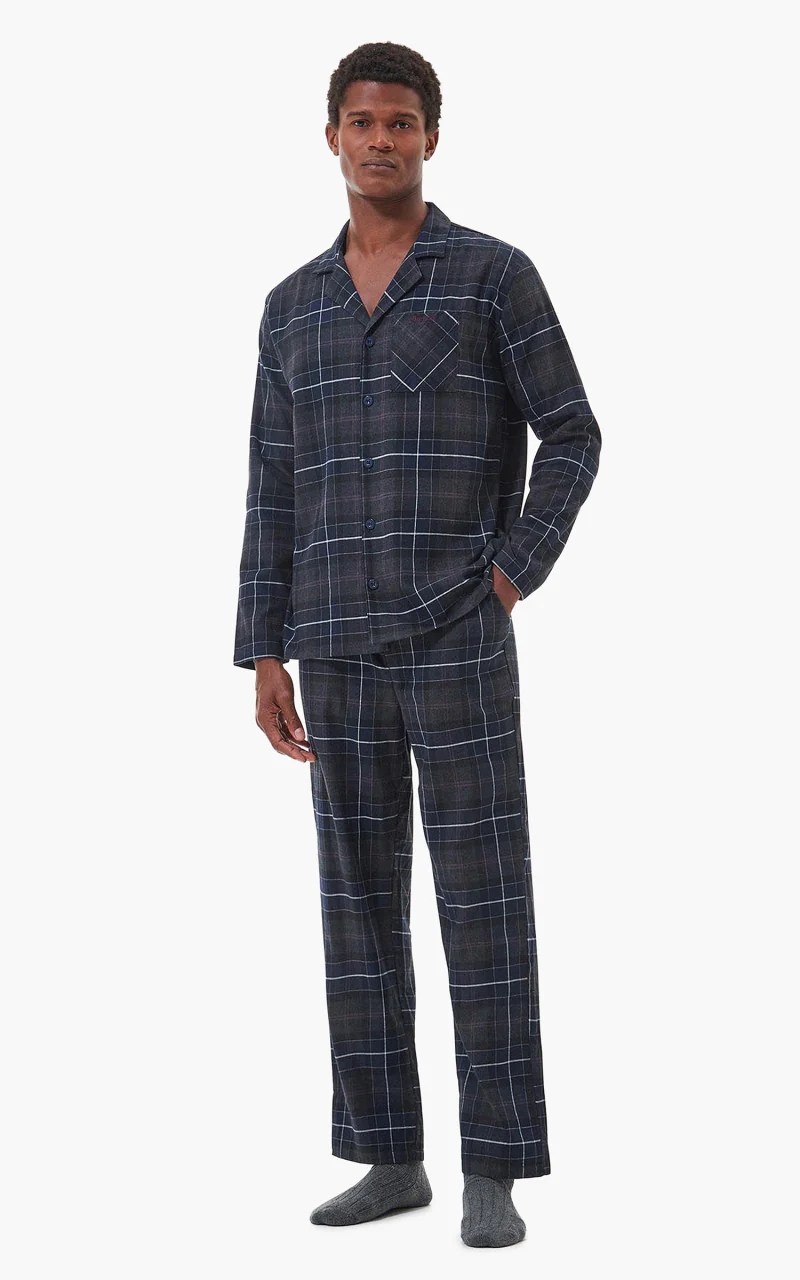 Barbour Laith Pyjama Set Black Slate Tartan - Image 2