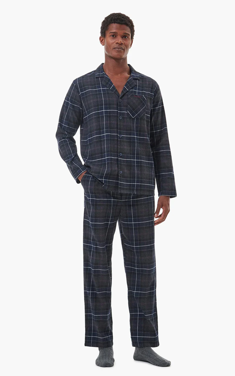 Barbour Laith Pyjama Set Black Slate Tartan - Image 6