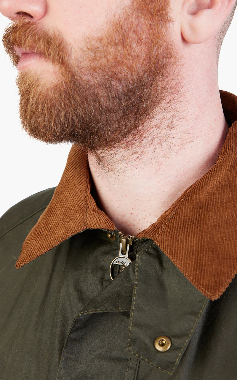 Barbour Lightweight Ashby Wax Jacket Archive Olive - Image 9