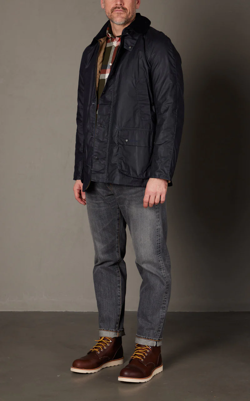 Barbour Lightweight Ashby Wax Jacket Royal Navy - Image 2