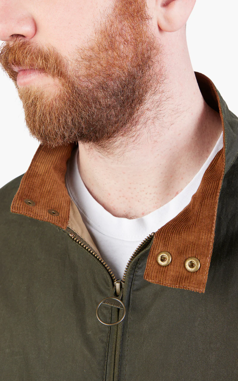 Barbour Lightweight Royston Wax Jacket Archive Olive - Image 7