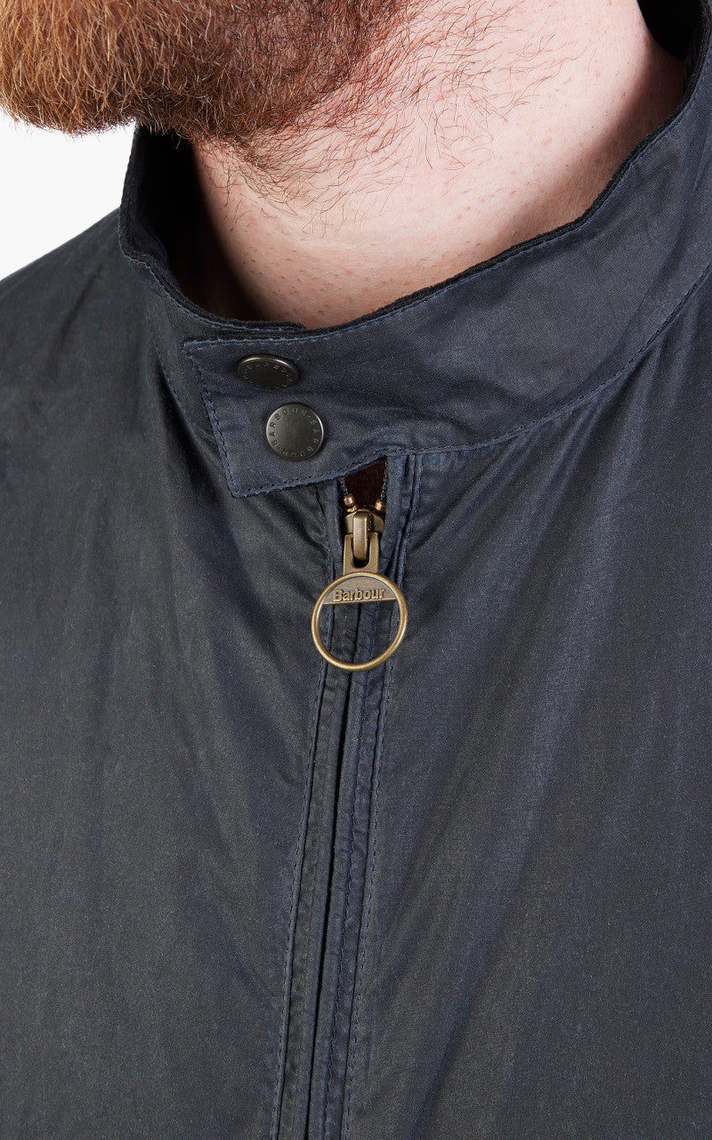 Barbour Lightweight Royston Wax Jacket Royal Navy - Image 5