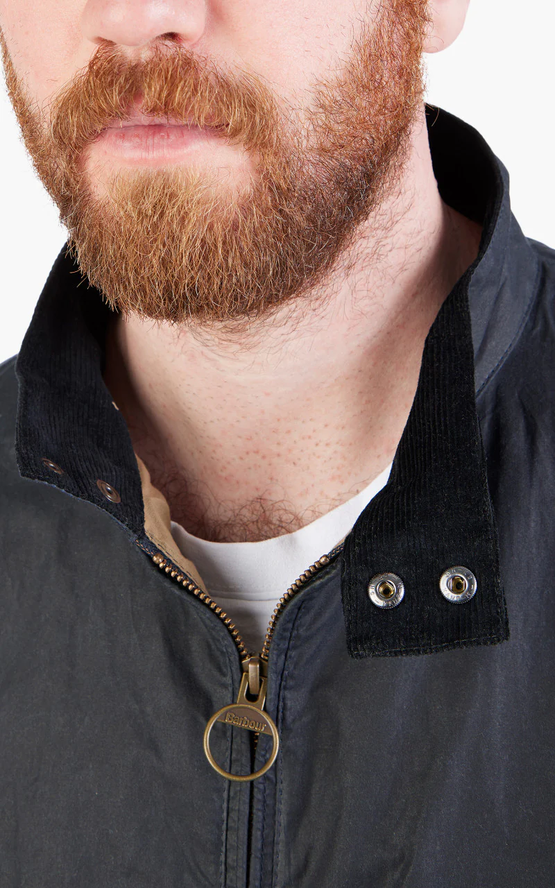 Barbour Lightweight Royston Wax Jacket Royal Navy - Image 6