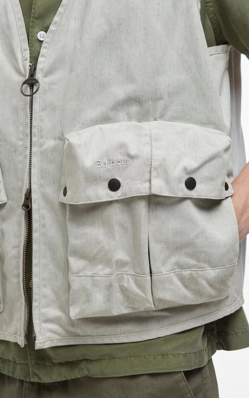Barbour Modified Westmorland Vest Natural - Image 4