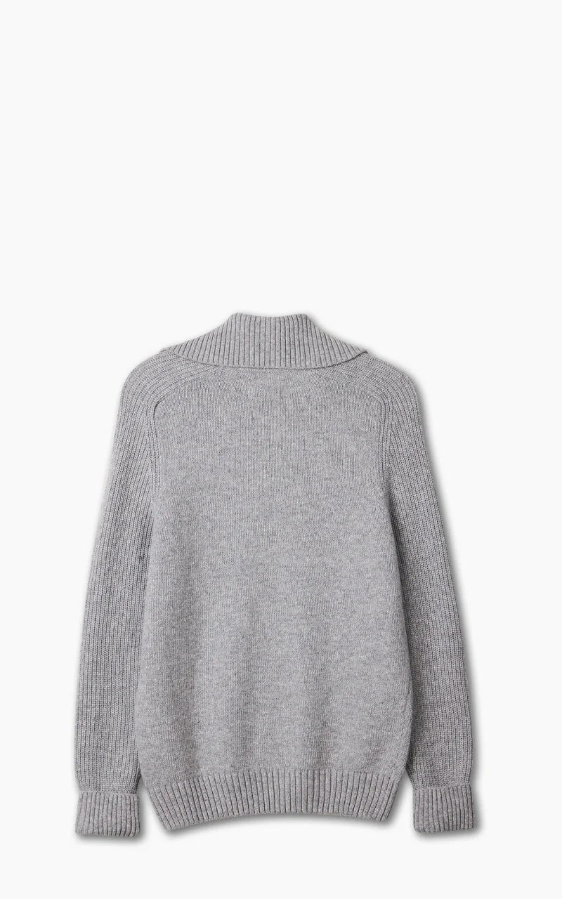 Barbour NP Andrews Half Zip Sweater Light Grey Marl - Image 3