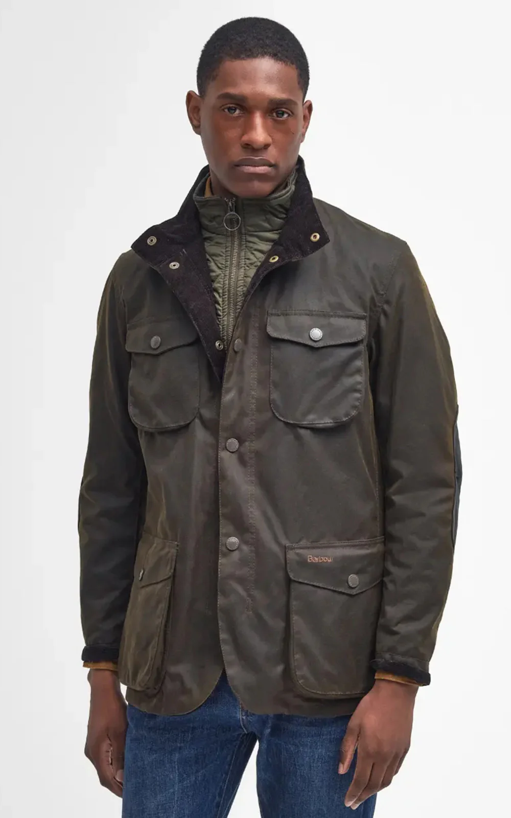 Barbour Ogston Wax Jacket Olive - Image 2